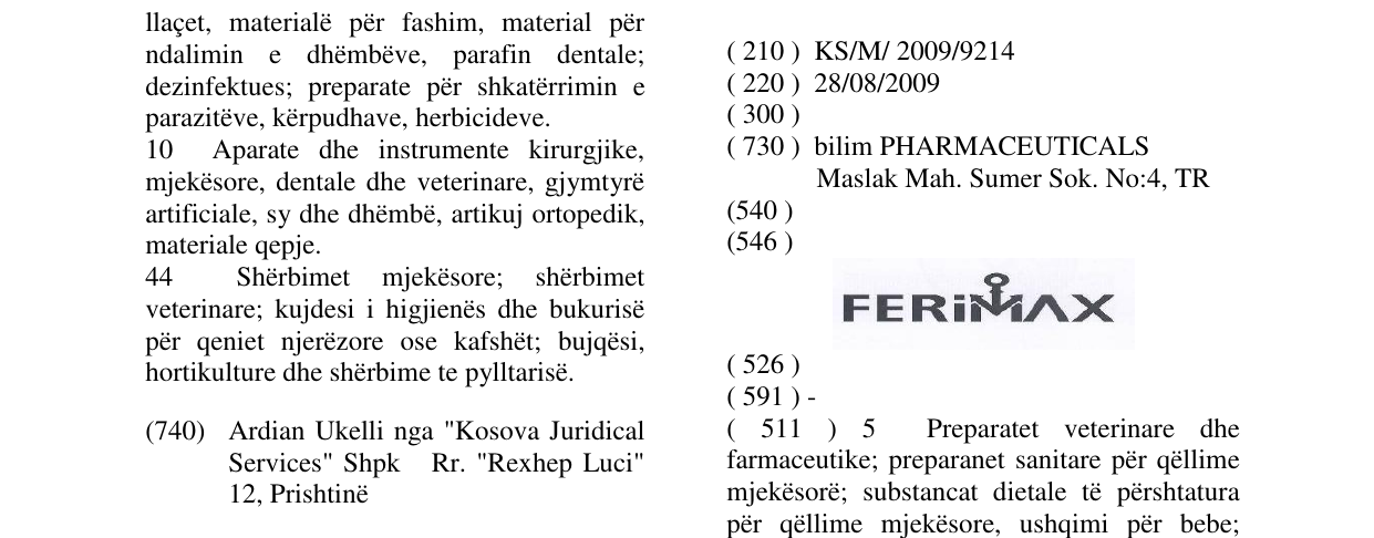 Zëri i markës FERIMAX në buletin