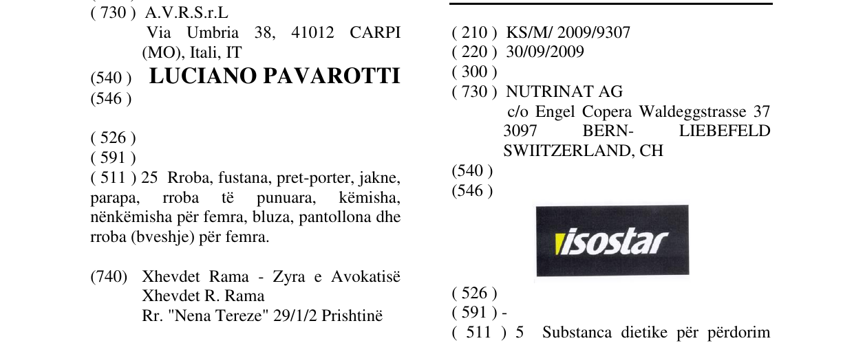 Zëri i markës isostar në buletin