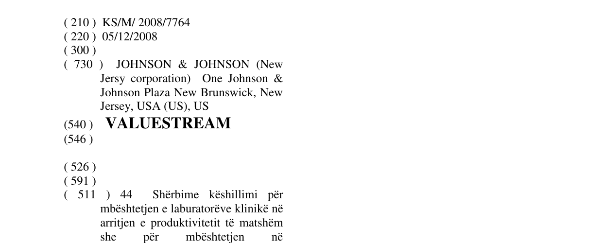 Zëri i markës VALUESTREAM në buletin