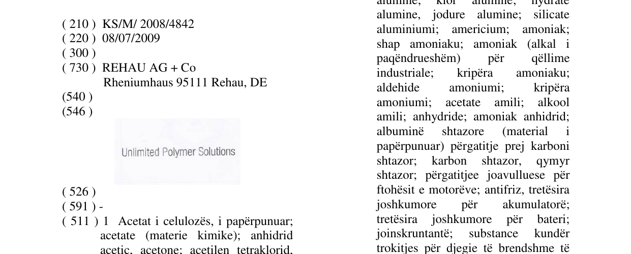 Zëri i markës Unlimited Polymer Solutions në buletin