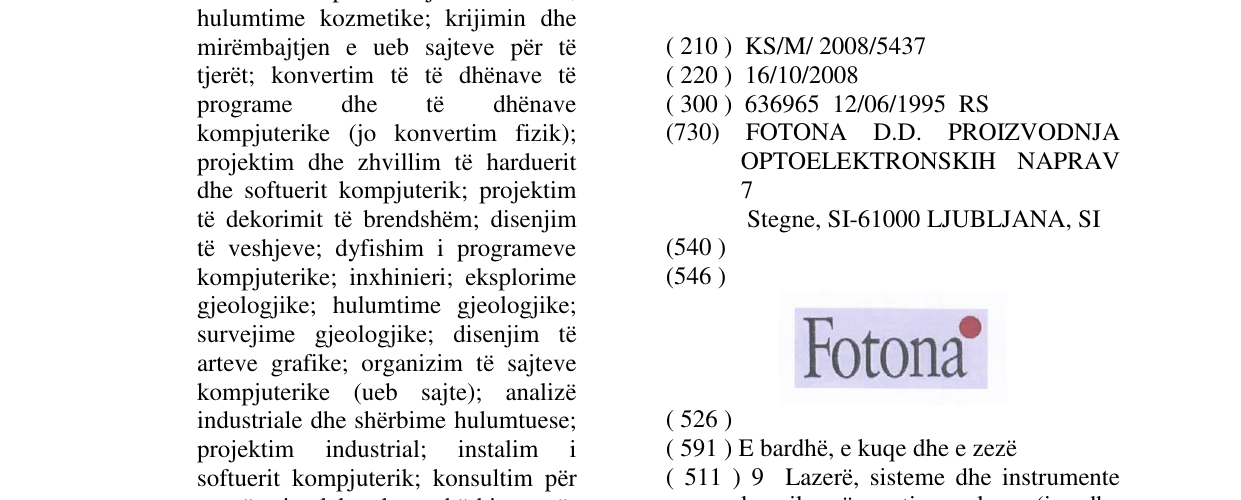 Zëri i markës Fotona në buletin