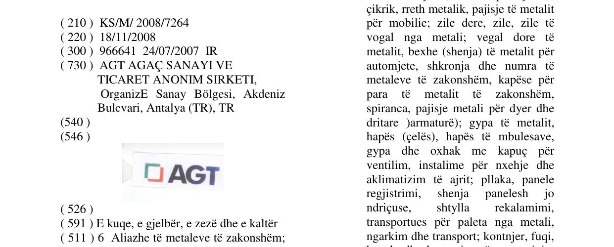 Zëri i markës AGT në buletin
