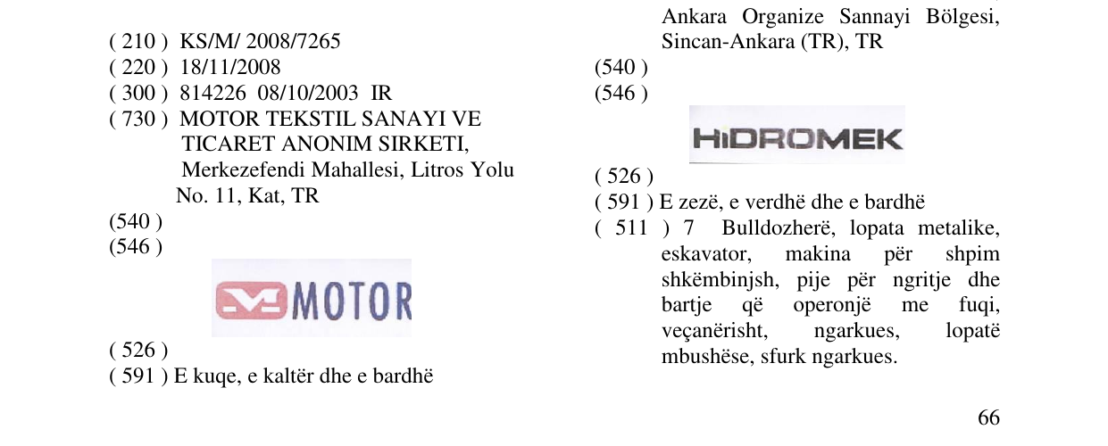 Zëri i markës Markë figurative në buletin