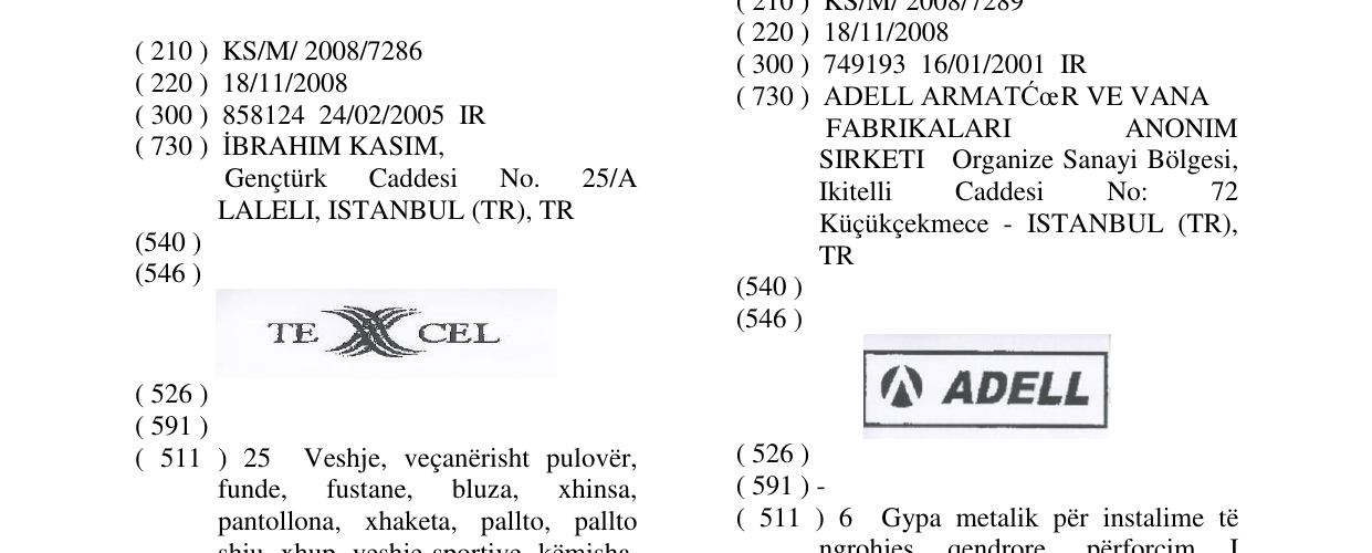 Zëri i markës TEXCEL në buletin