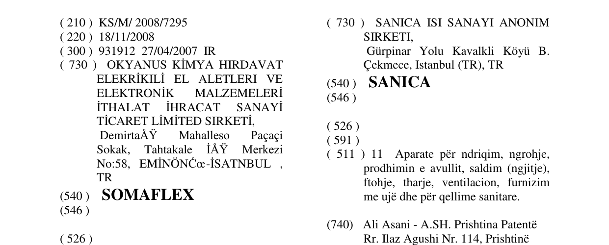 Zëri i markës SOMAFLEX në buletin