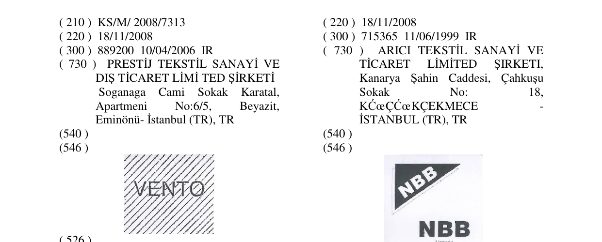 Zëri i markës VENTO në buletin