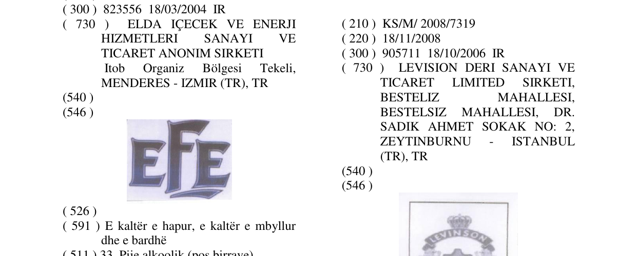 Zëri i markës LEVINSON në buletin