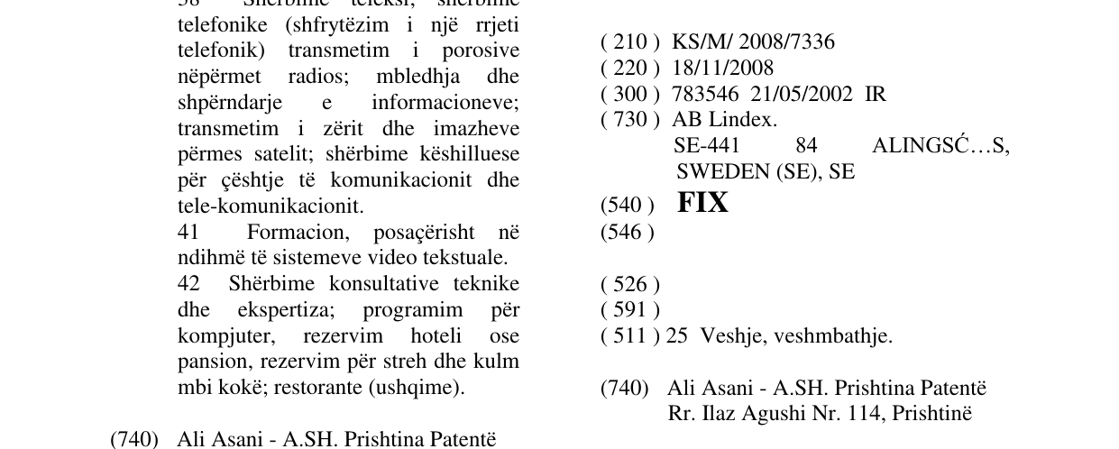 Zëri i markës FIX në buletin