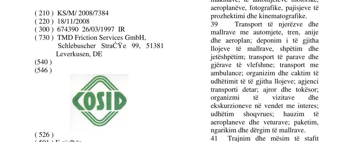 Zëri i markës COSID në buletin