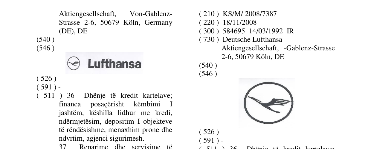 Zëri i markës Markë figurative në buletin