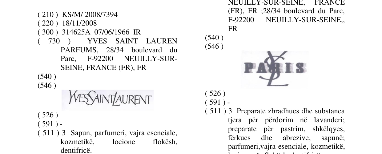 Zëri i markës Markë figurative në buletin