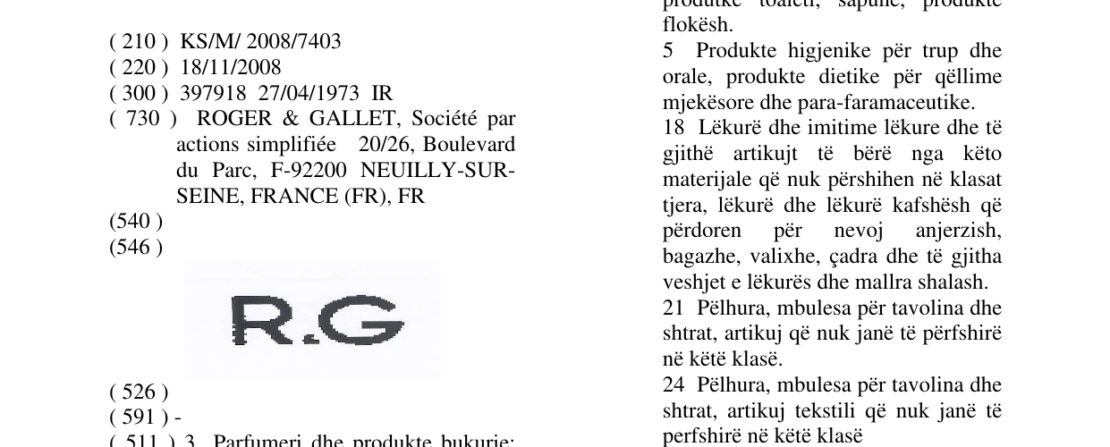 Zëri i markës Markë figurative në buletin