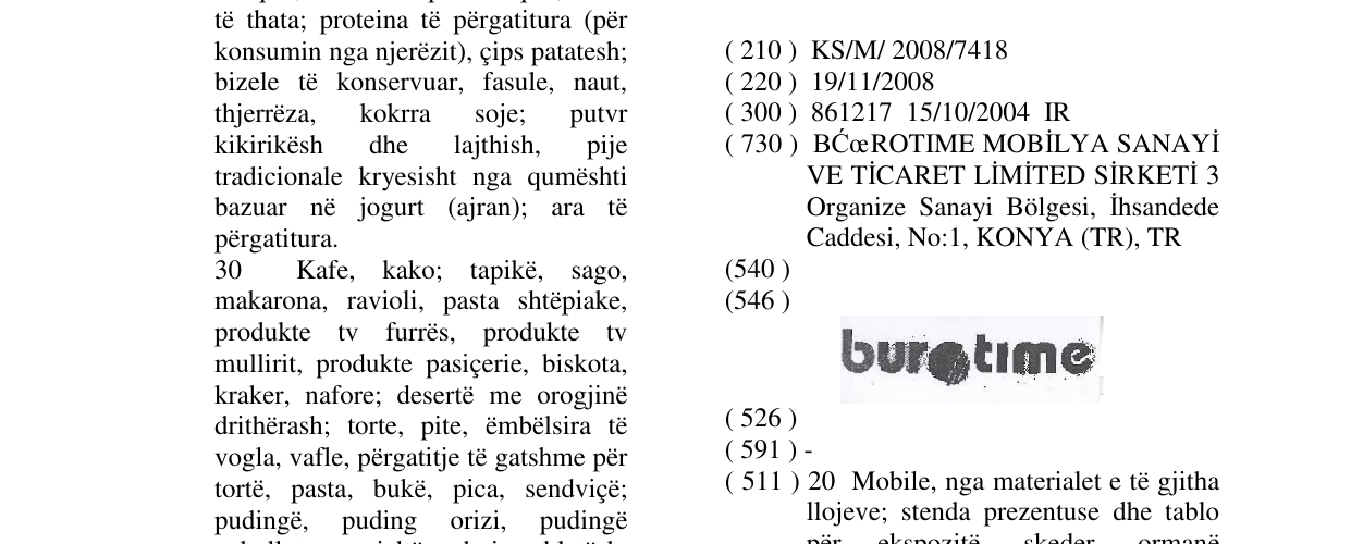 Zëri i markës Markë figurative në buletin