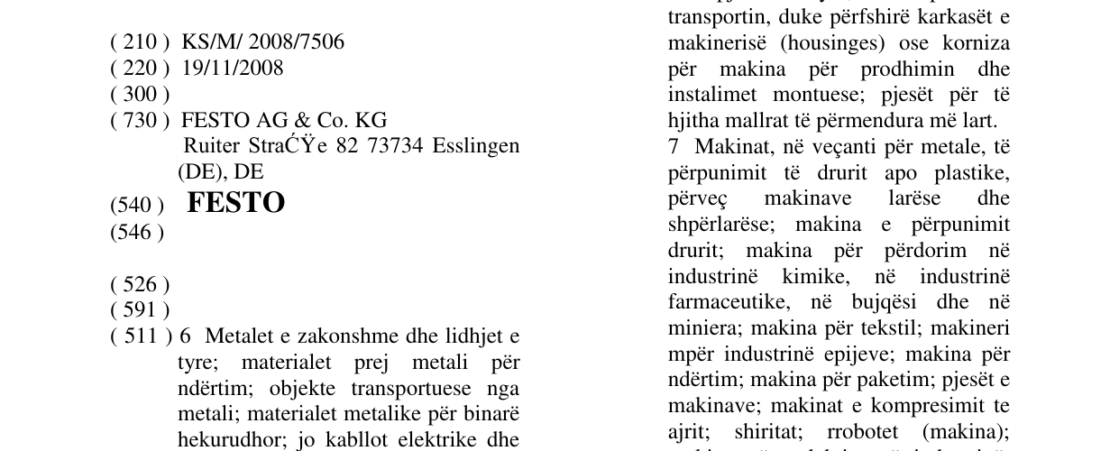 Zëri i markës FESTO në buletin