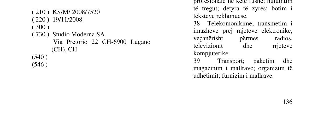 Zëri i markës Markë figurative në buletin