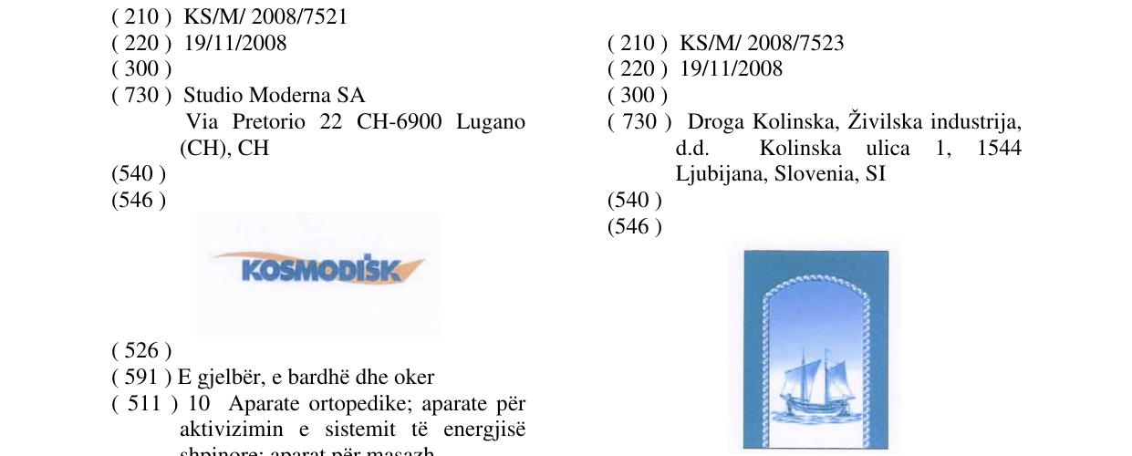 Zëri i markës Markë figurative në buletin