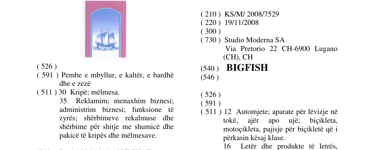 Zëri i markës BIGFISH në buletin