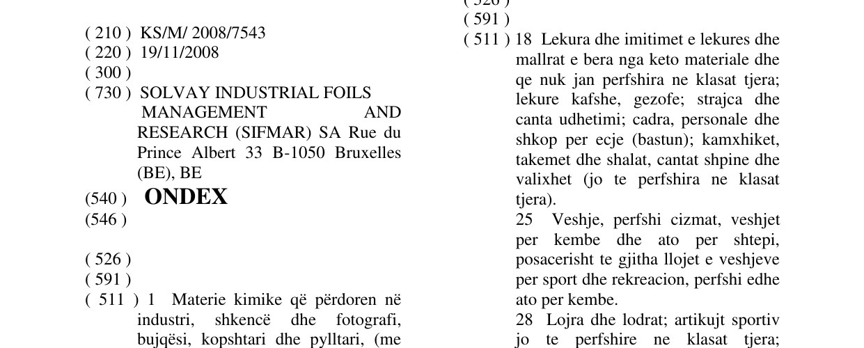 Zëri i markës ONDEX në buletin
