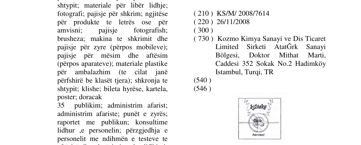 Zëri i markës kiltoks në buletin