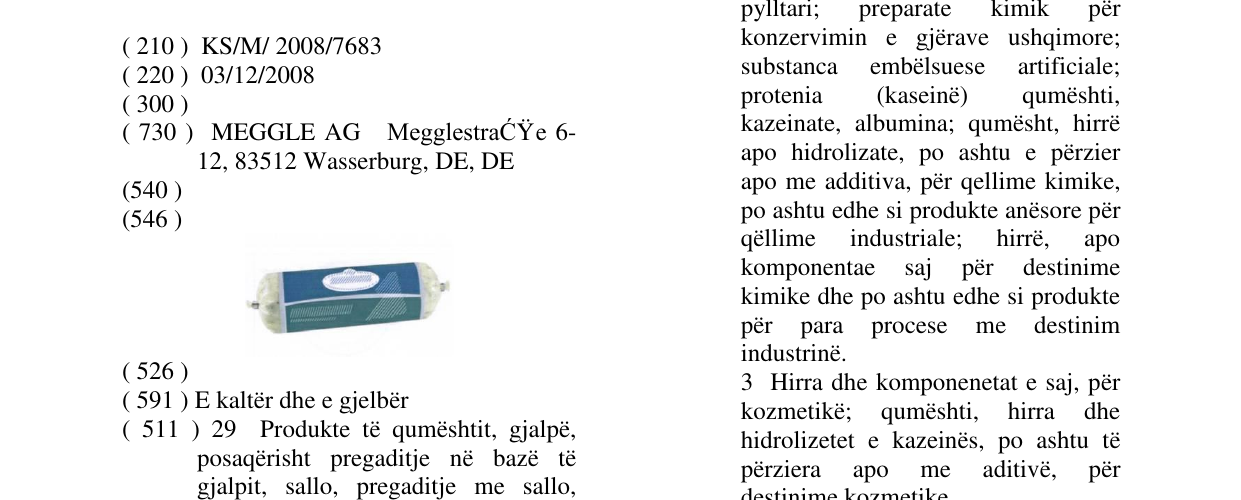 Zëri i markës Markë figurative në buletin