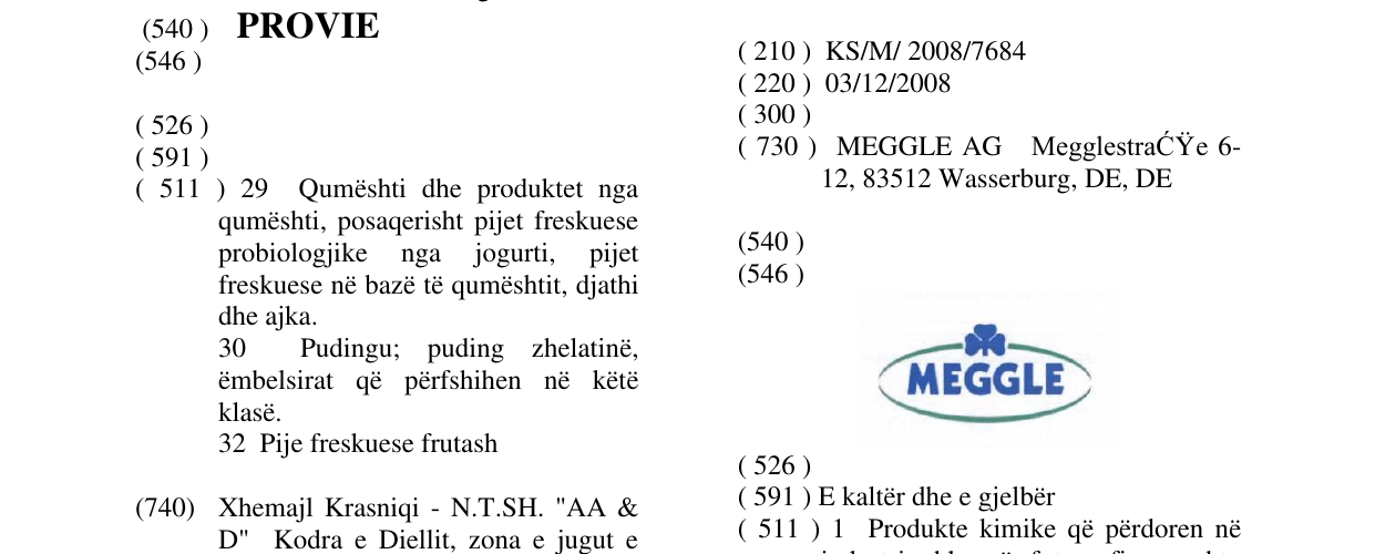 Zëri i markës Markë figurative në buletin
