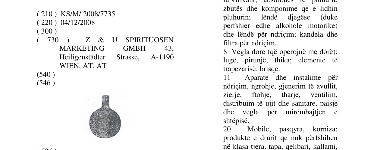 Zëri i markës Markë figurative në buletin