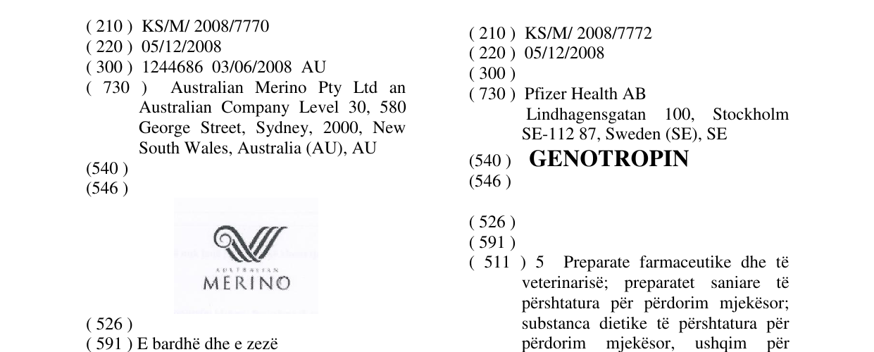 Zëri i markës GENOTROPIN në buletin