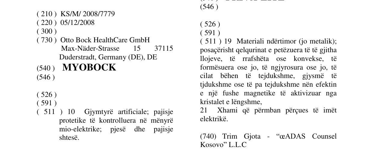 Zëri i markës MYOBOCK në buletin