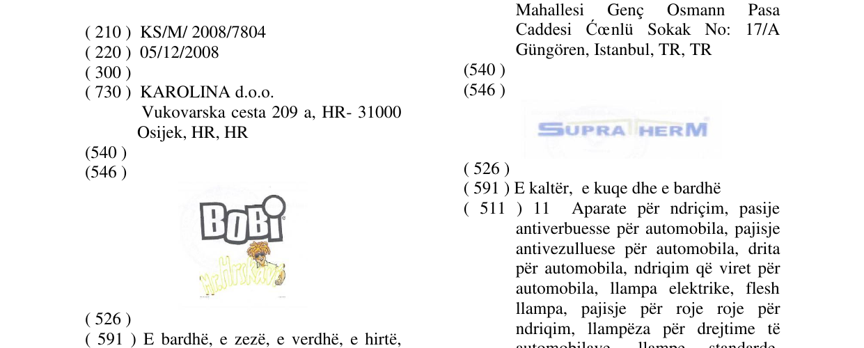 Zëri i markës BOBI në buletin