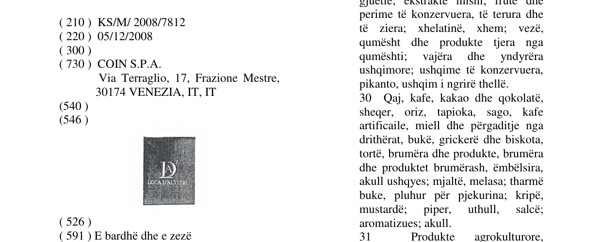 Zëri i markës Markë figurative në buletin