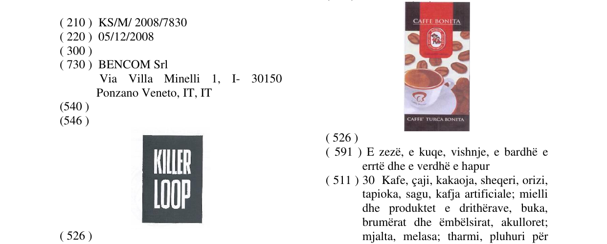 Zëri i markës KILLER LOOP në buletin