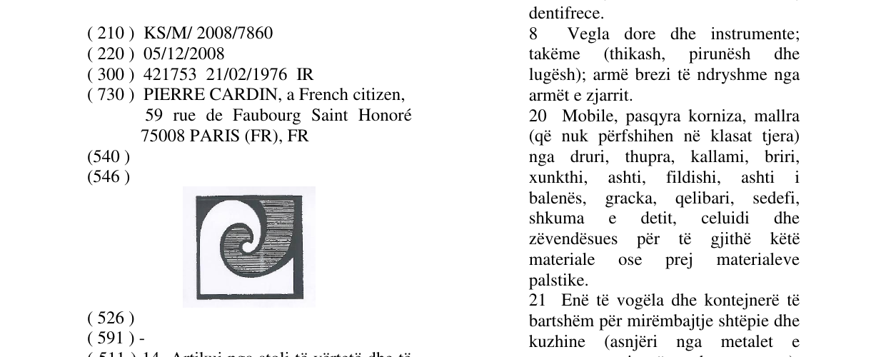 Zëri i markës Markë figurative në buletin