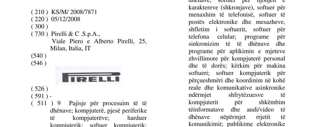 Zëri i markës Markë figurative në buletin