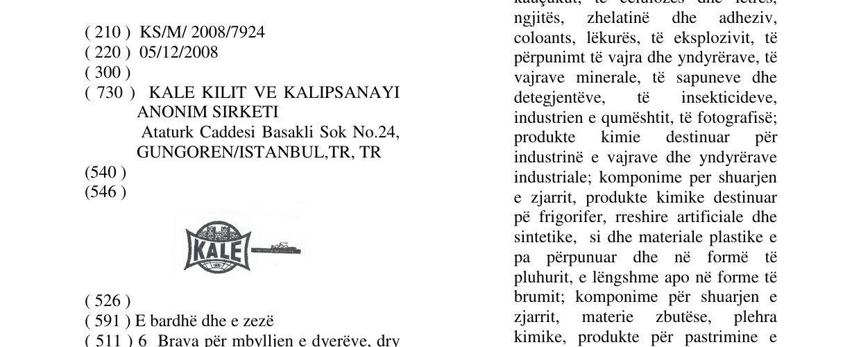 Zëri i markës Markë figurative në buletin