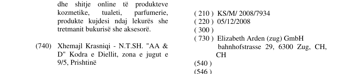 Zëri i markës Markë figurative në buletin
