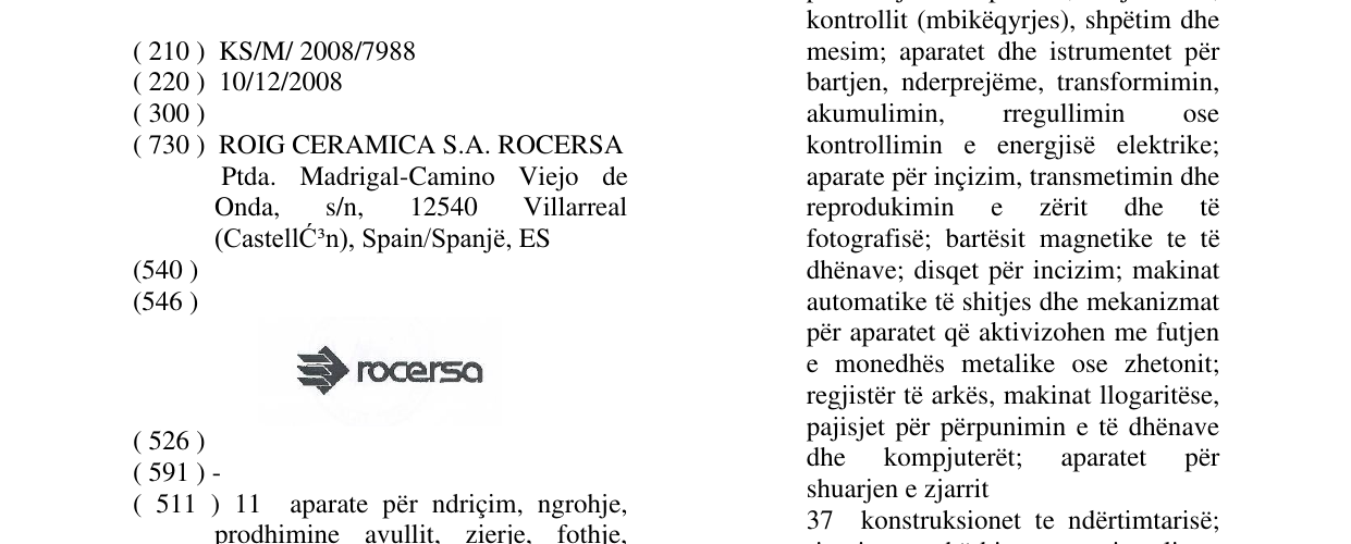 Zëri i markës rocersa në buletin