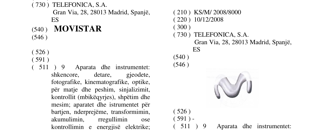 Zëri i markës Markë figurative në buletin