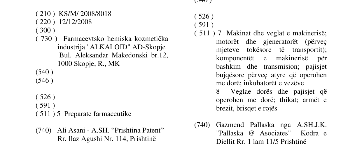 Zëri i markës BIPRESSO në buletin