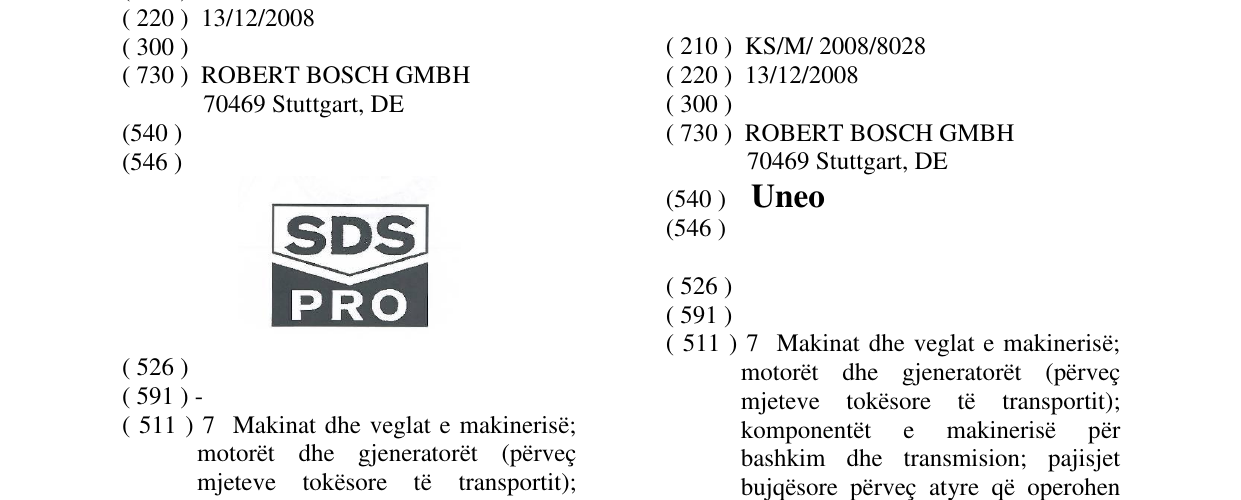 Zëri i markës Uneo në buletin