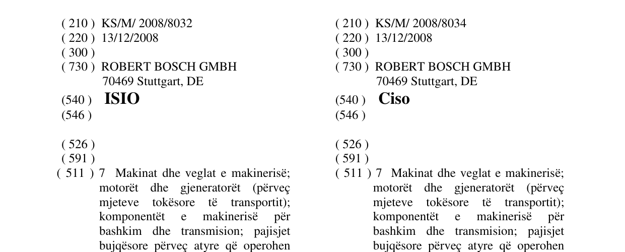 Zëri i markës Ciso në buletin