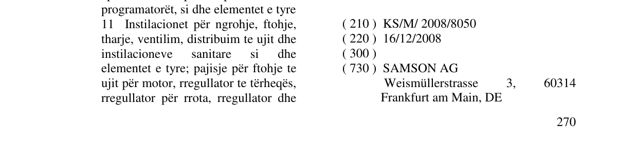 Zëri i markës TROVIS në buletin