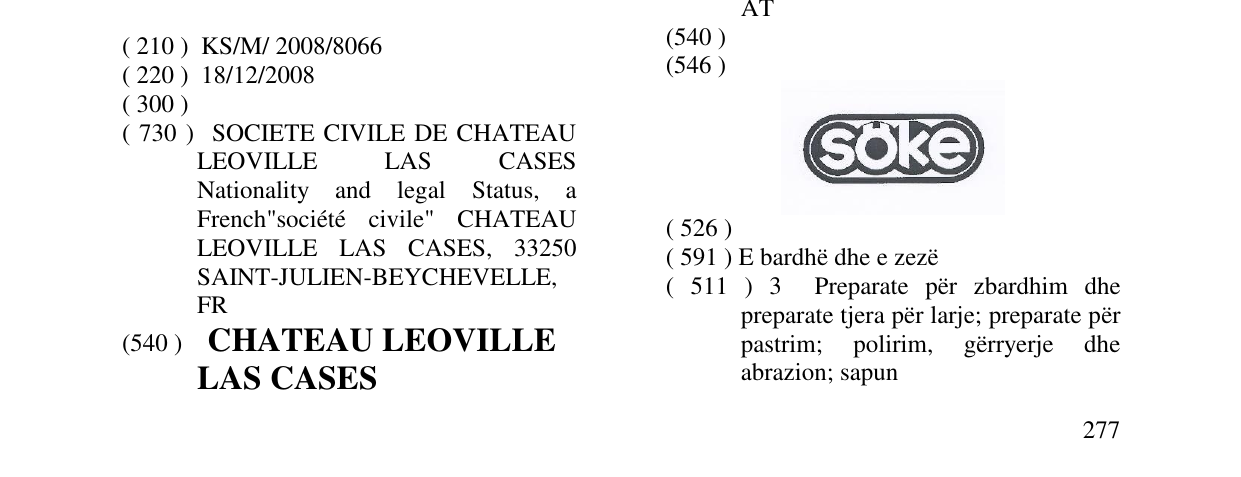 Zëri i markës CHATEAU LEOVILLE LAS CASES në buletin