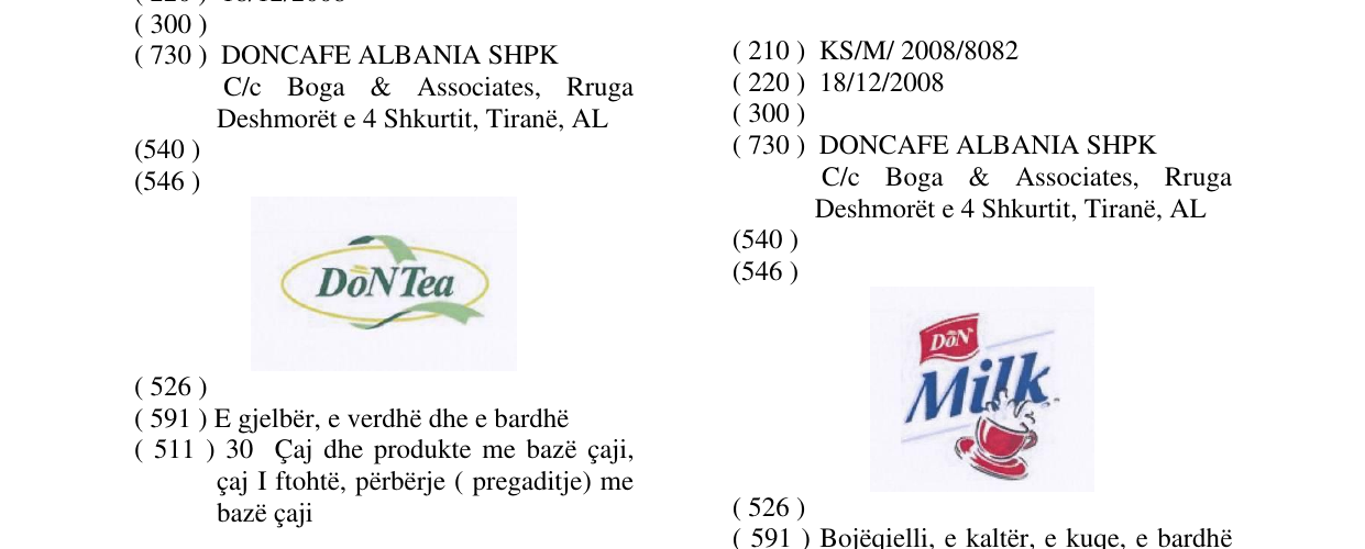 Zëri i markës Milk në buletin