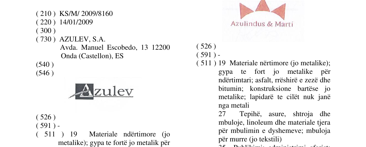 Zëri i markës Azulev në buletin