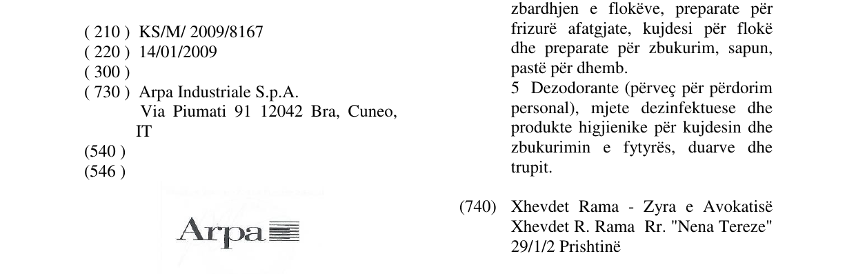 Zëri i markës Markë figurative në buletin