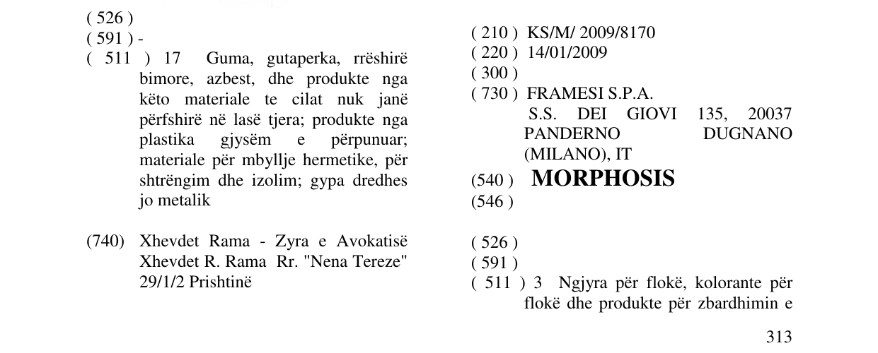 Zëri i markës MORPHOSIS në buletin