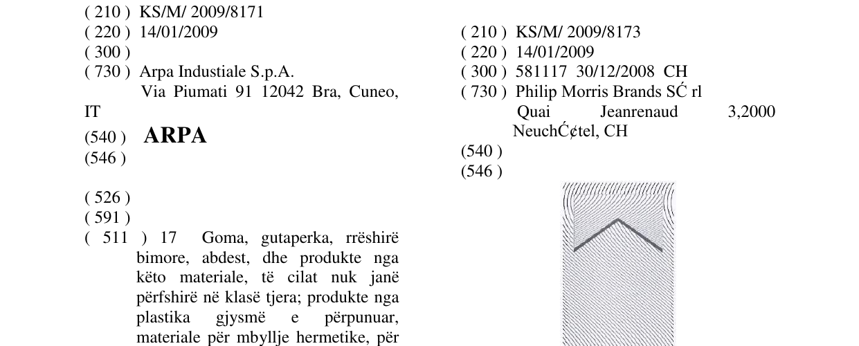 Zëri i markës Markë figurative në buletin