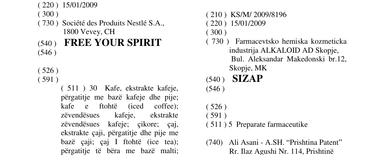 Zëri i markës SIZAP në buletin