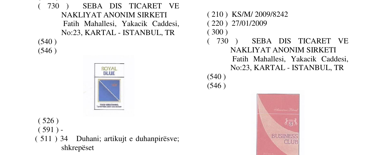 Zëri i markës BUSINESS CLUB në buletin