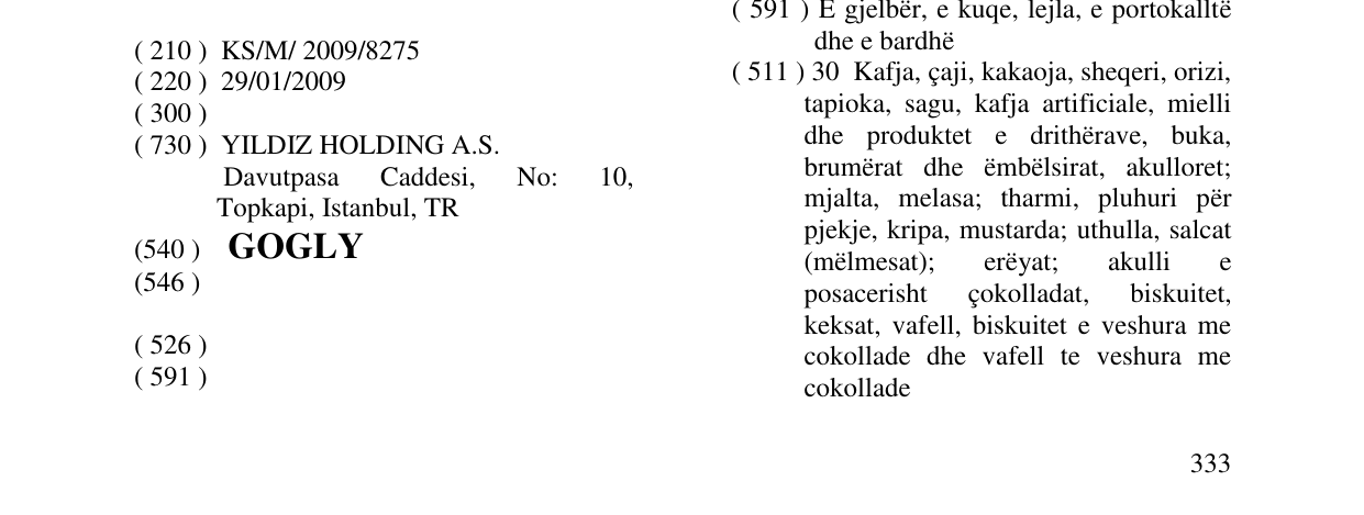 Zëri i markës GOGLY në buletin